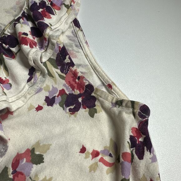 Express XS Floral Ruffle Tank Top Cottagecore Balletcore Soft Girl Rayon - Picture 7 of 12